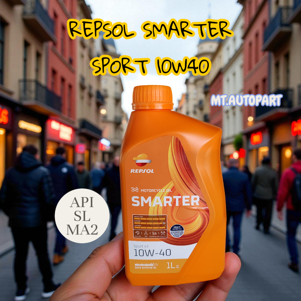 น้ำมันเครื่องกึ่งสังเคราะห์REPSOL SMARTER SPORT 10W40 MA2