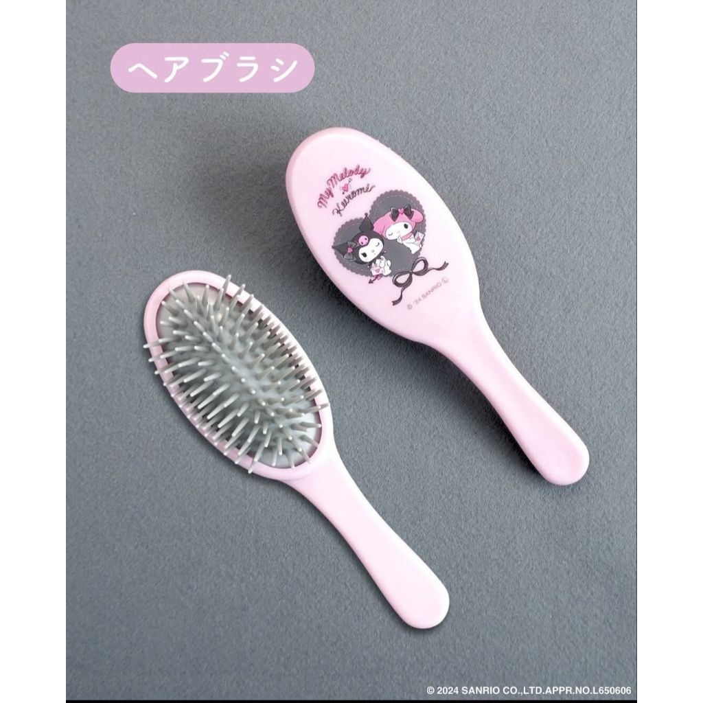 (ไลฟ์ ลด40%) ของแท้จากญี่ปุ่น   แปรงหวีผม หวีพับ My Melody Kuromi Sanrio