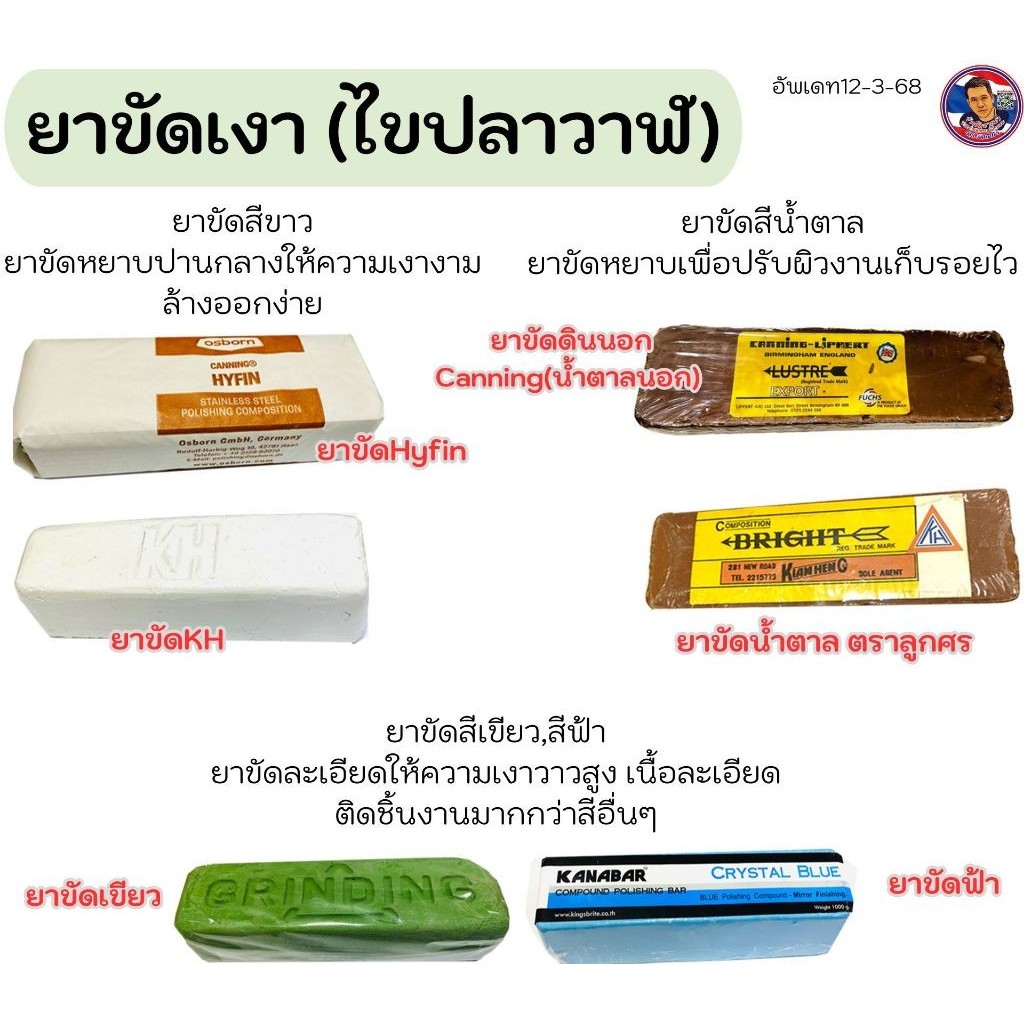 ยาขัดเงา (ไขปลาวาฬ) มีให้เลือก 8 แบบ