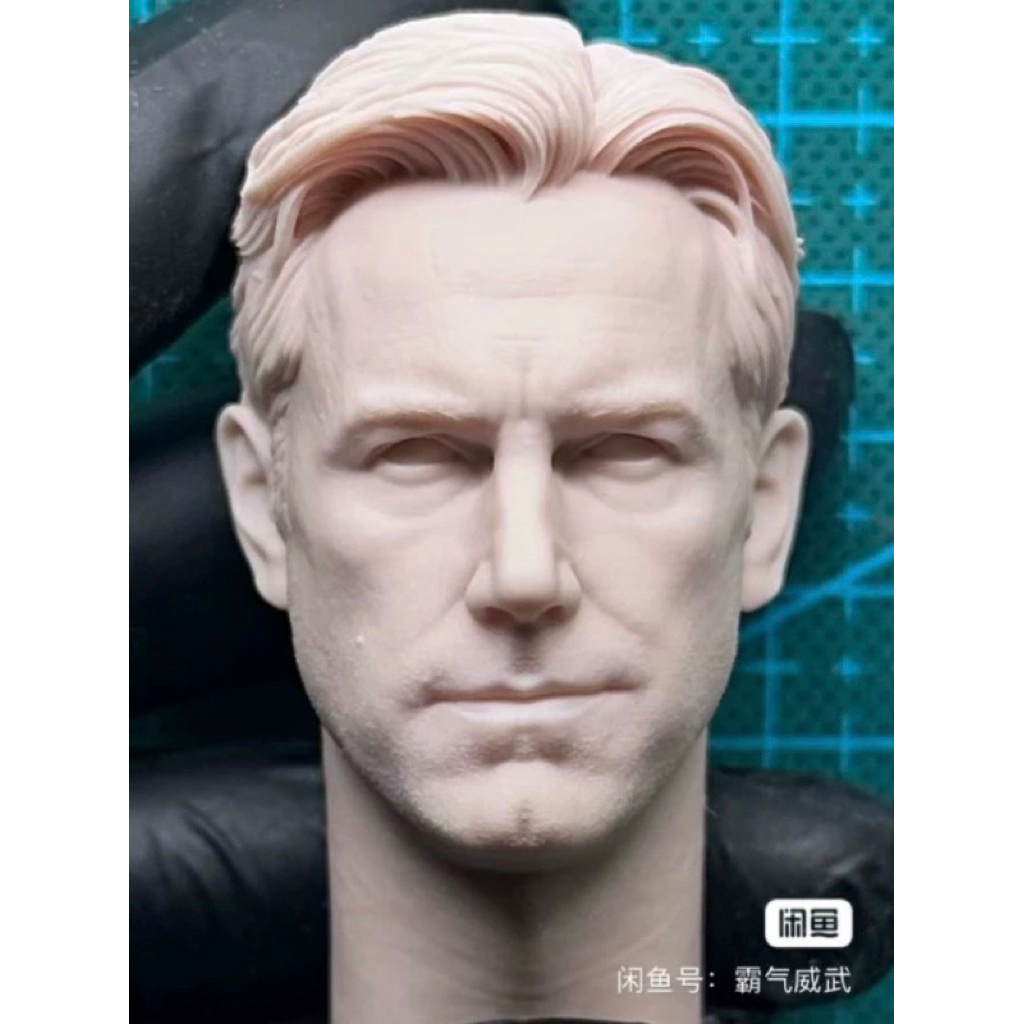 Unpainted head sculpt 1/6 bruce wayne ben คุณภาพสูง