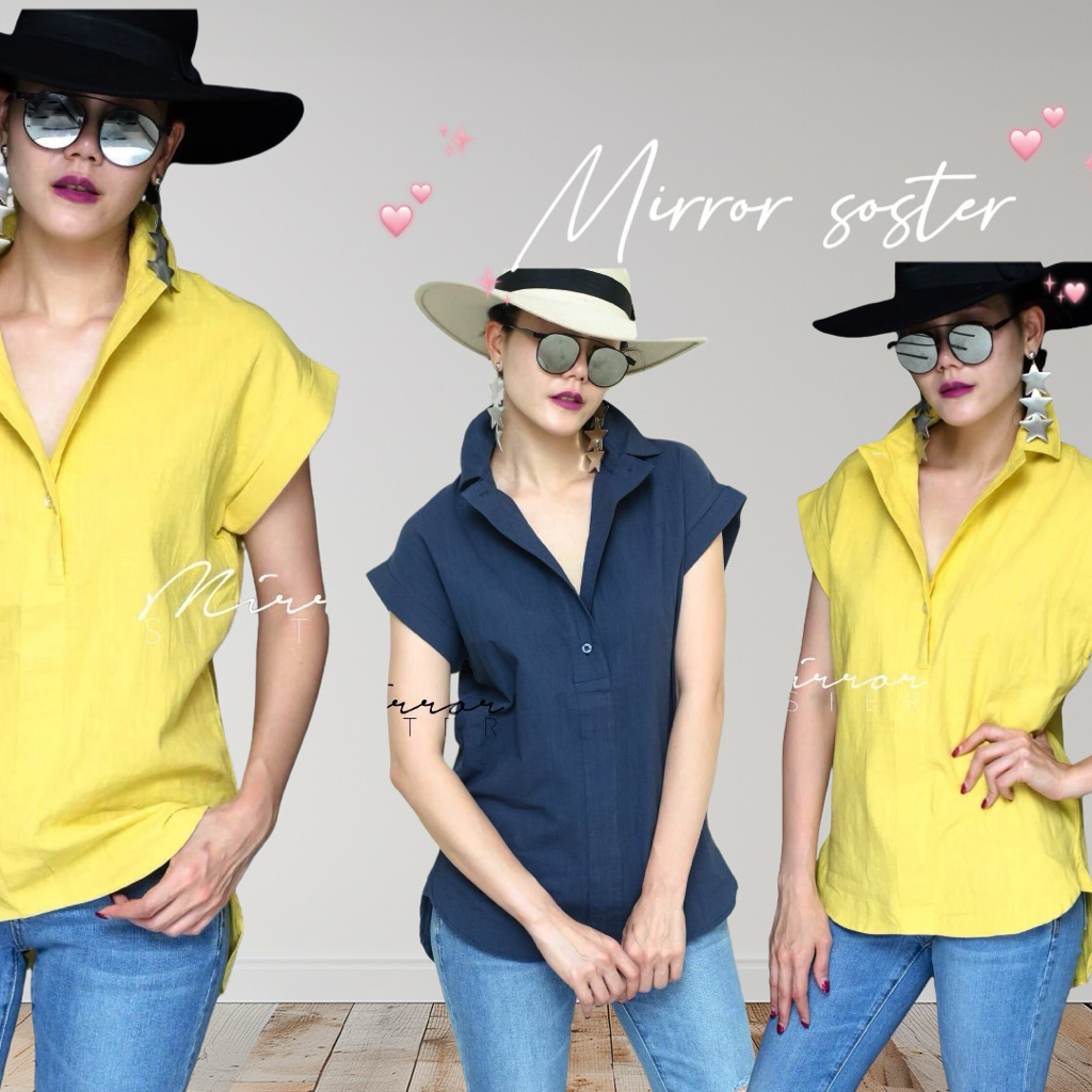 MirrorsisteR 31121.8 เสื้อทรงสวยเท่ห์ แต่งกระดุมจนถึงช่วงอก