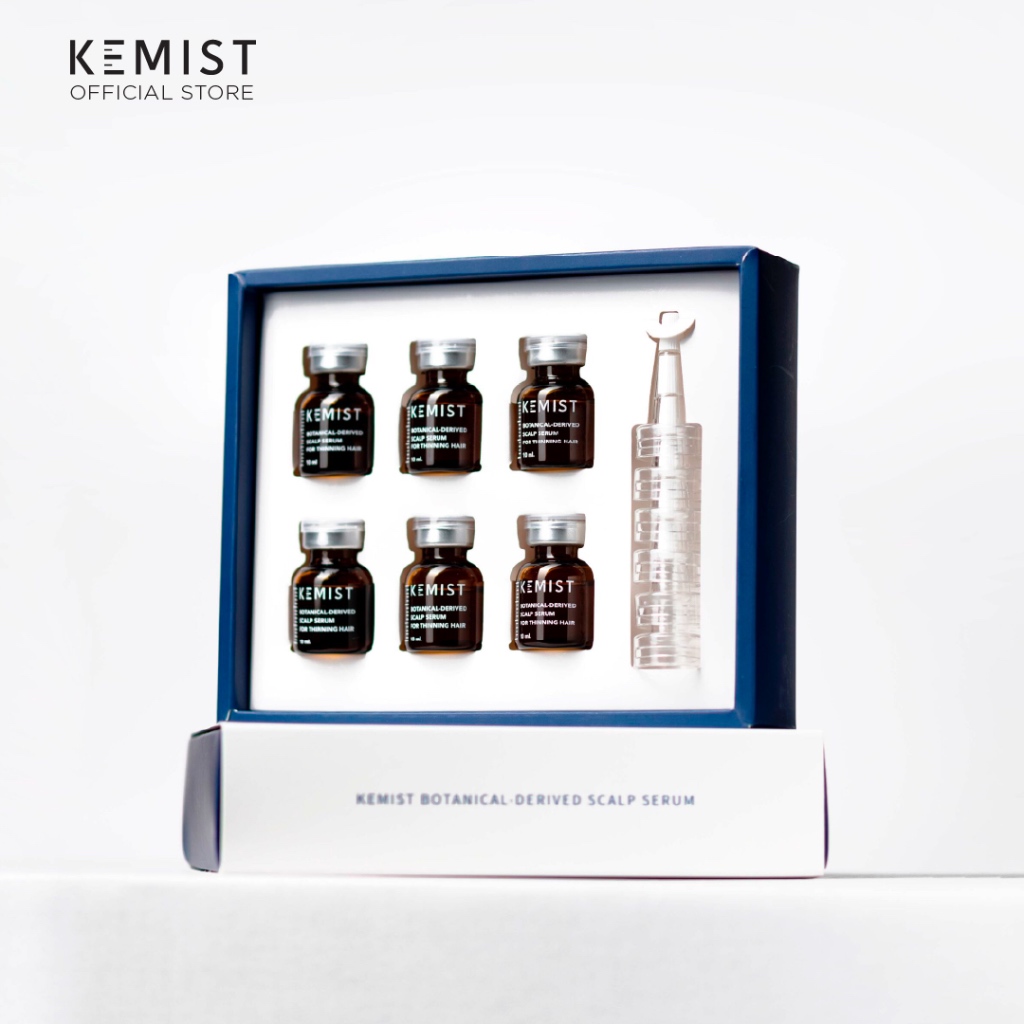 KEMIST | เซรั่มบำรุงหนังศีรษะเพื่อเส้นผมที่หนาขึ้น (ชุด 2 กล่องสำหรับ 3 เดือน)