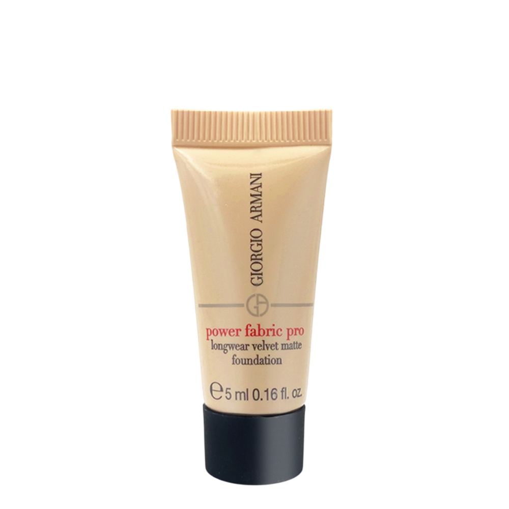 Giorgio Armani Power Fabric Pro Longwear Velvet Matte Foundation 5ml #teinte 2 รองพื้นเนื้อแมตต์ ปกป