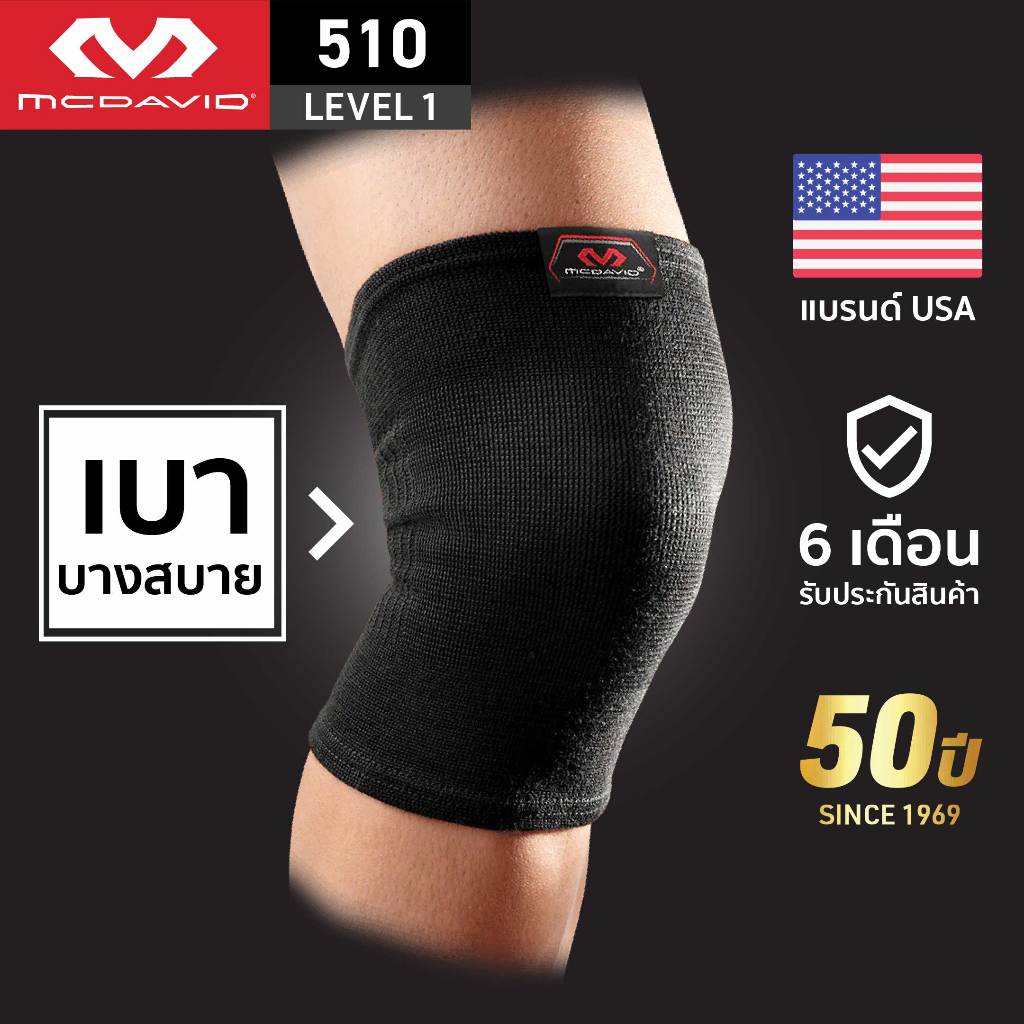 McDavid 510 LEVEL1 ขายดี ผ้ารัดเข่า ที่รัดเข่า สนับเข่า พยุงเข่า สายรัดเข่า รัดเข่า ปลอกเข่า Knee Support