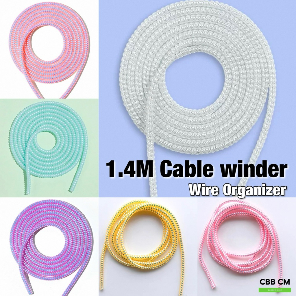 เกลียวตกแต่งสายชาร์จสายเคเบิ้ล ขนาด 1.4 เมตร ป้องกันการแตกหัก Cable Protection Holograms organizers