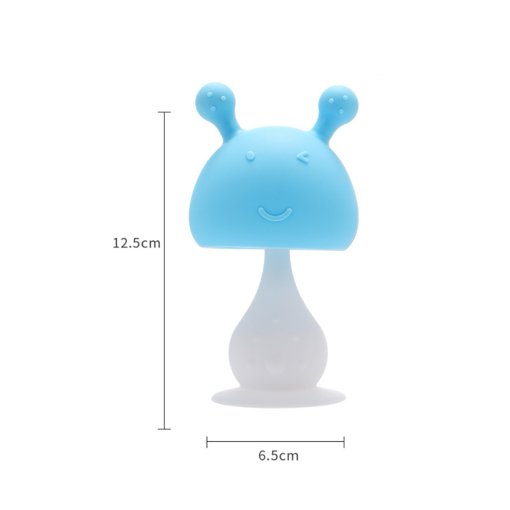 ยางกัดหัวเห็ดสำหรับเด็ก มีเสียงกรุ้งกริ้ง มีกล่องแถมฟรีให้ ของเล่นเด็ก เห็ดมีเสียง - รูปที่ 2