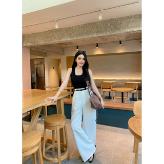 Phapassz - Set3ชิ้น เสื้อกล้ามผ้ายูนิโคล่ทรงเข้ารูป มาคู่กาง…