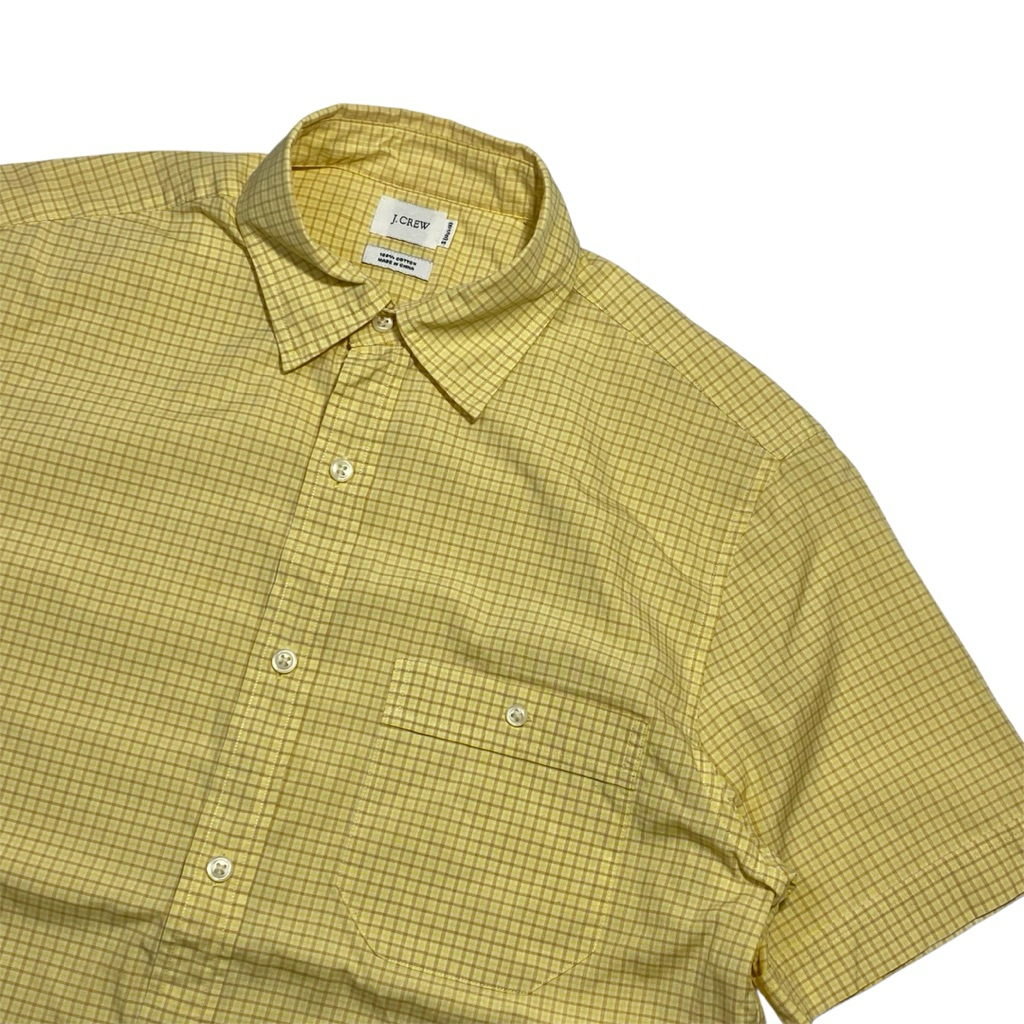 เสื้อเชิ้ตคอปกแขนสั้นแบรนด์ j.CREW มือสองสภาพใหม่มาก