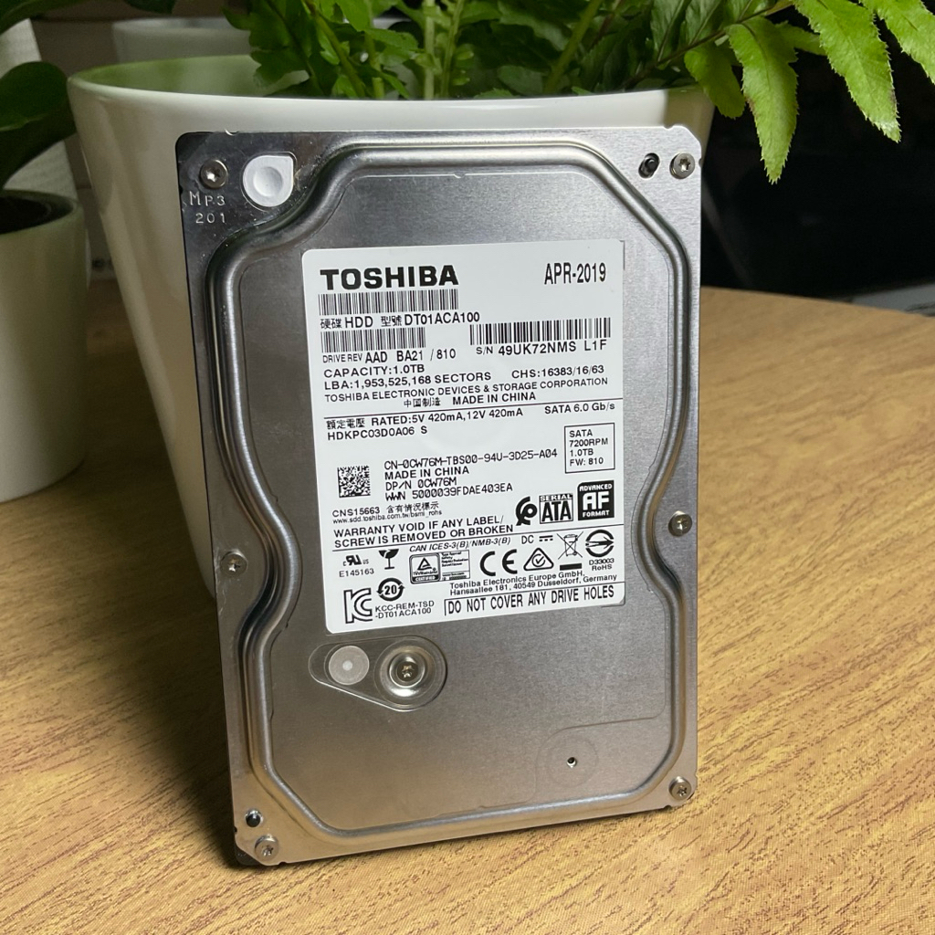 HDD TOSHIBA 3.5 นิ้ว 1TB มือสอง