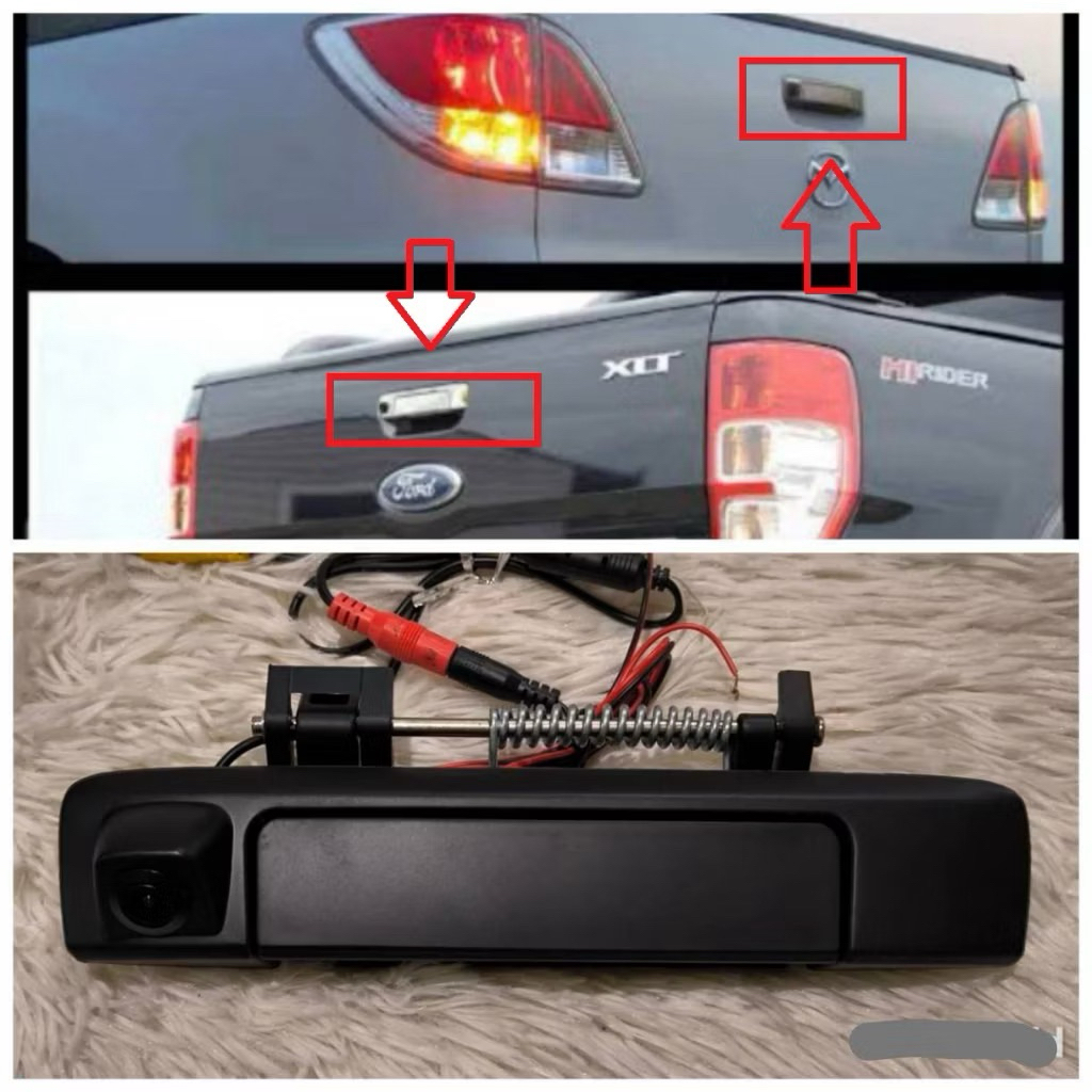ชุดกล้องมองหลังพร้อมมือเปิดท้ายรุ่น Ranger และ MAZDA BT50 PROปี2012-2019สีดำด้านและสีชุบ งานไทยไม่ใช่ของจีน