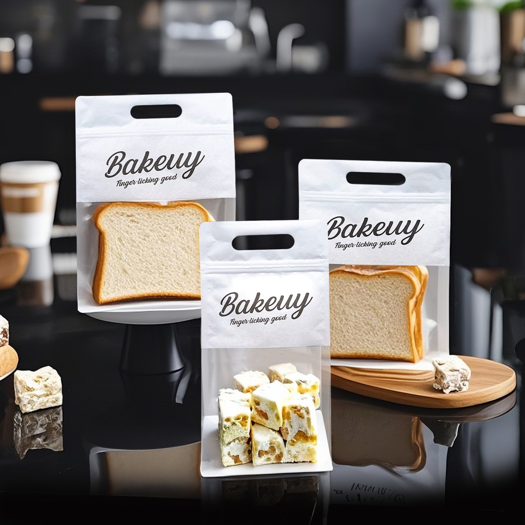 ถุงขนมปังลวดพับ ถุงใส่ขนมปัง 50ใบ ถุงใส่ขนมปัง มีลวดรัดปากถุง ถุงลวดพับใส่ขนม ถุงขนมปังมีหน้าต่างใส่ ถุงใส่ครัว - รูปที่ 3