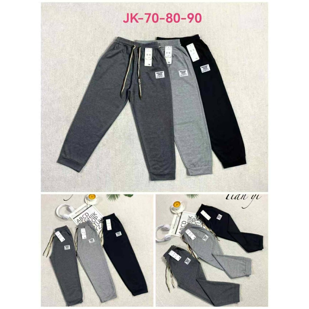 JK 789 กางเกงขายาว(เด็ก) เริ่มอายุ4-13ปี สีพื้น มีสี ดำ เทาเข้ม เทา