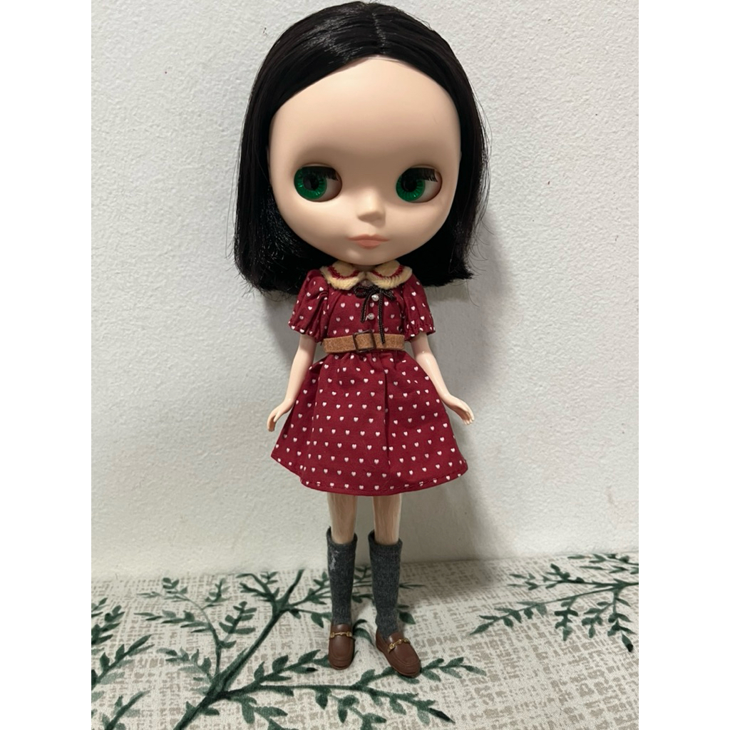 ชุดตุ๊กตาบลายธ์ ลิกะ blythe licca outfit heart pattern dress