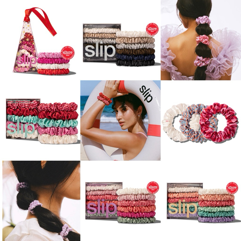 พร้อมส่ง เซต Slip Scrunchies ยางมัดผม Slip ของแท้
