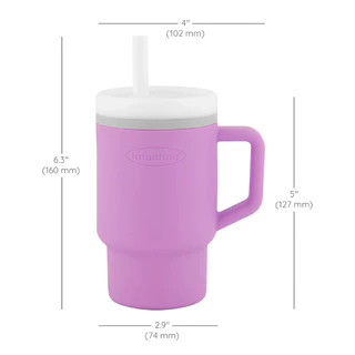 Infantino : MY 1ST TUMBLER - แก้วน้ำซิลิโคน สำหรับเด็กหัดดื่มน้ำ แก้วหัดดื่มน้ำ ขนาด9oz.