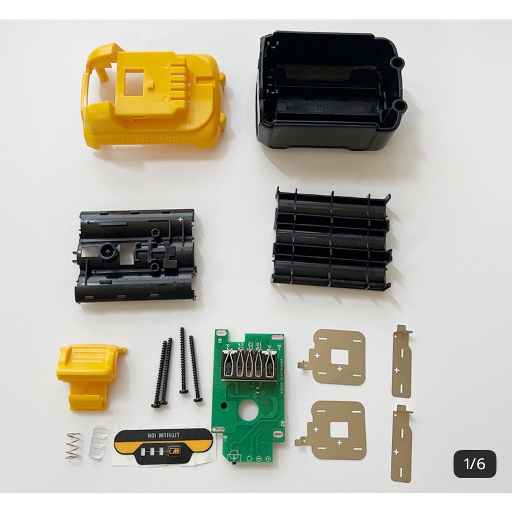 Dewalt DCB127 เคสแบตเตอรี่18650 แบบชาร์จเครื่อง  12v. แบบ 3 ก้อน 6ก้อน สำหรับประกอบเอง ไม่มีถ่านให้