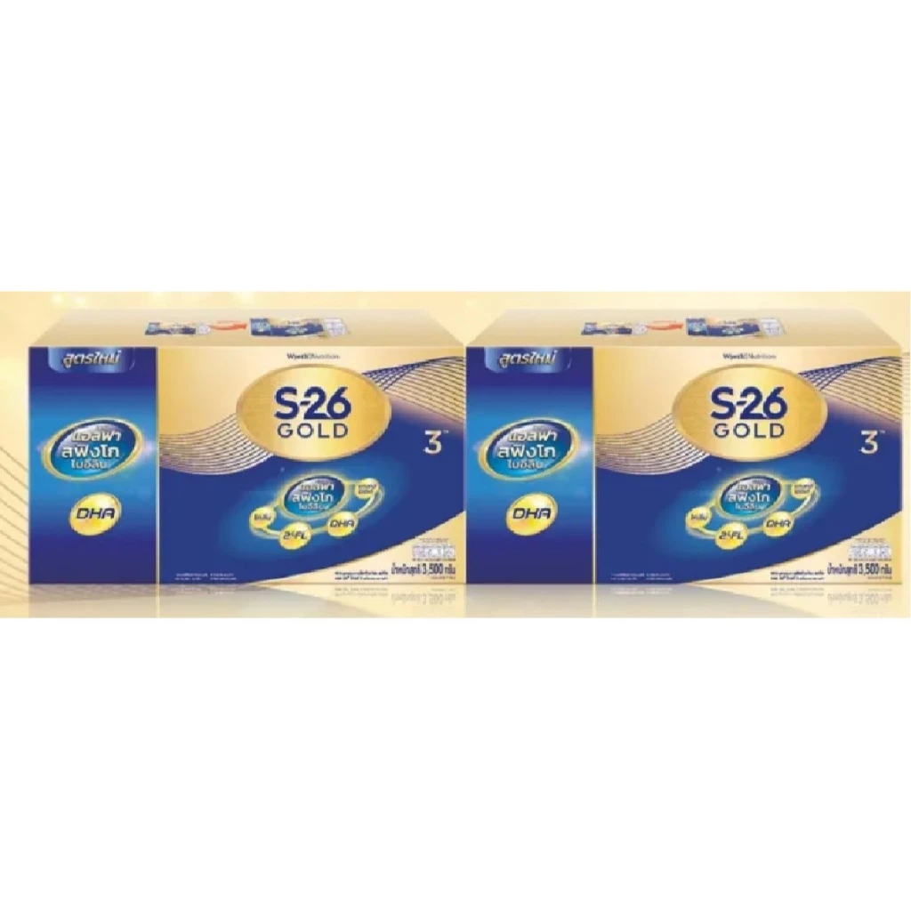 (ยกลัง 2 กล่อง) S-26 Gold Progress นมผงเอส-26 โกลด์โปรเกรส โกลด์ สูตร 3 ขนาด 3500 กรัม s26 เอส26 (ยกลัง 2 กล่อง)
