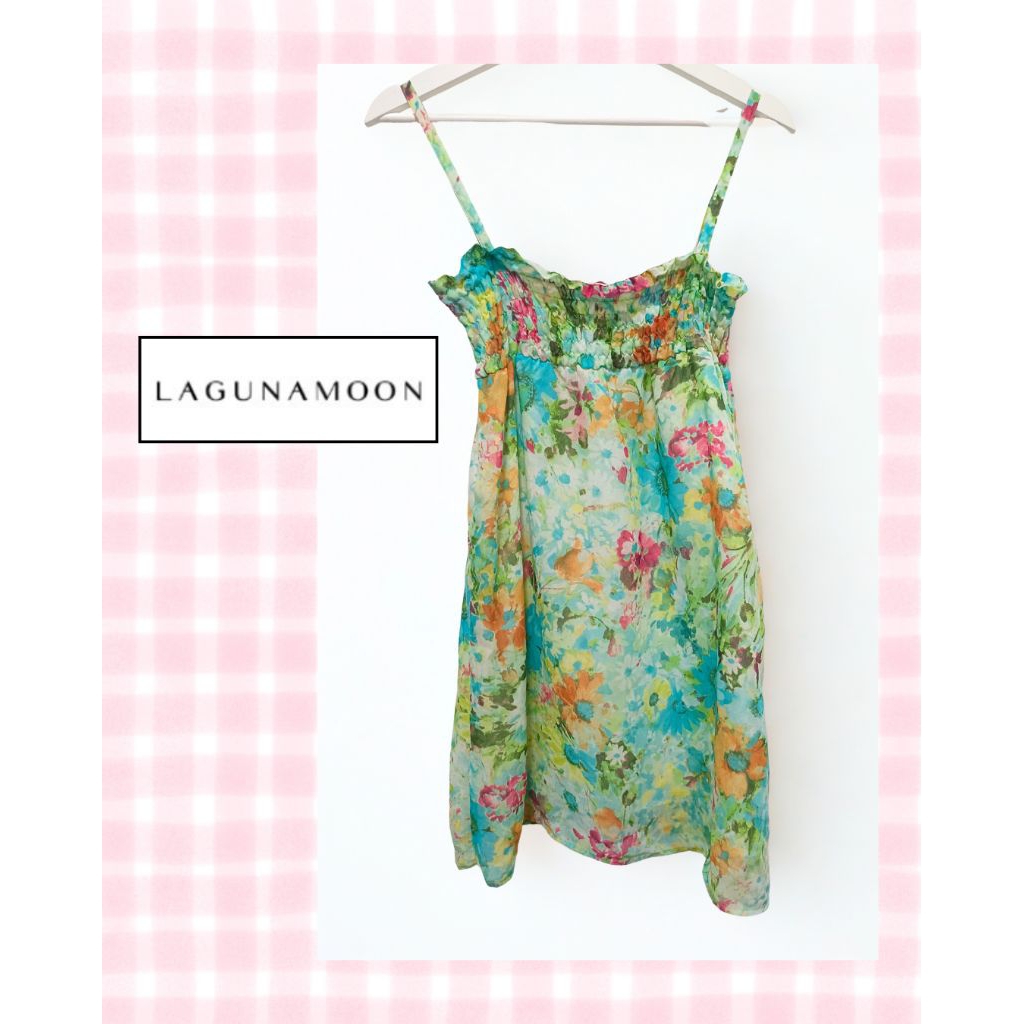 💚Lagoona Moon💚 ชุดเดรสสายเดี่ยว สีเขียว