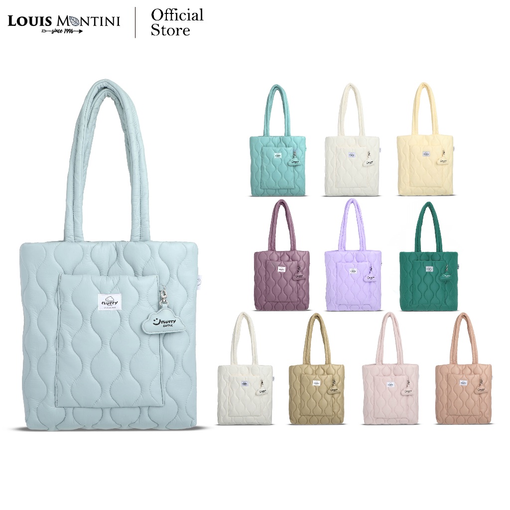 [Clearance sale] Louis Montini (Fluffy) กระเป๋าสะพายข้าง shopping bag กระเป๋าฟองน้ำ FFB01