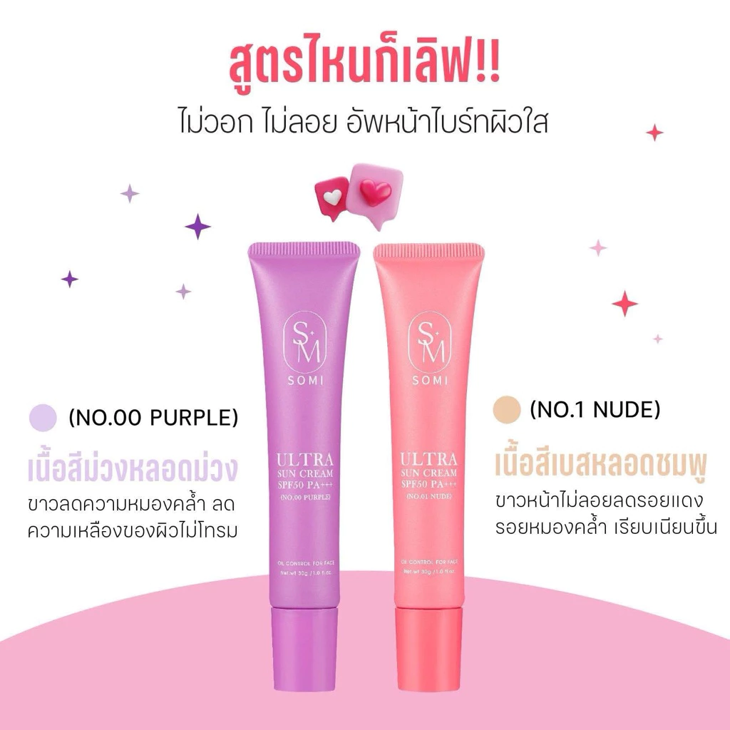 แท้💯 กันแดดโซมี่ กันแดด พส.จีน SOMI ULTRA SUNSCREEN SPF50 PA+++ ปริมาณ 30 กรัม