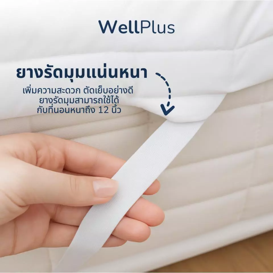 ผ้ารองกันเปื้อนที่นอนกันน้ำ 3/3.5/5/6 ฟุต กันไรฝุ่น thumbnail 4