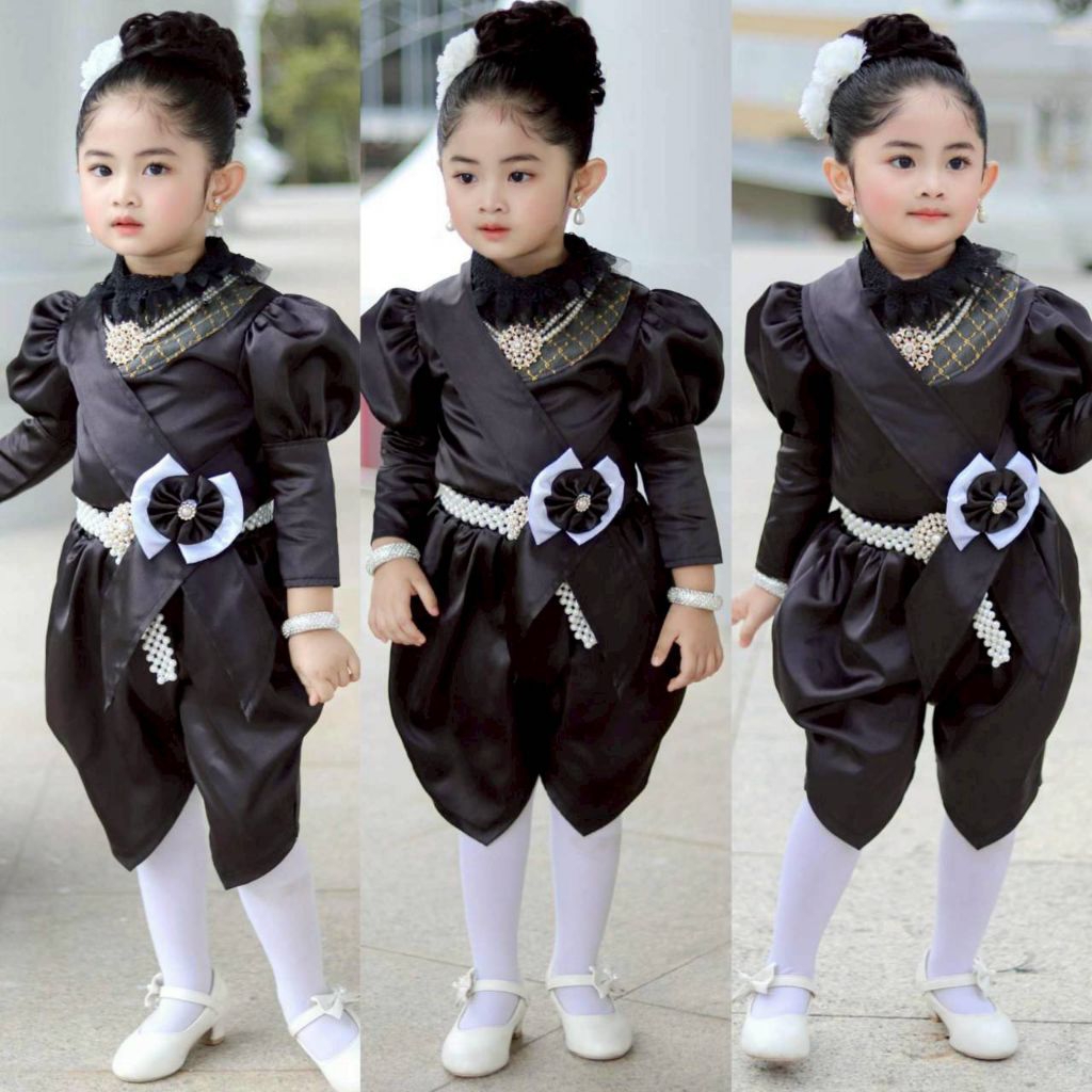 ชุดไทยเด็ก ชุดไทยประยุกต์ ร.5 โจงกระเบน(ไม่รวมเครื่องประดับ)