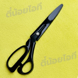 กรรไกรตัดผ้า 10 นิ้ว ทำสีดำใบมีดด้วยร้อนอุณหภูมิสูงสุดคม แถมปลอกสวม ราคาคุ้ม เหมาะงานตัดผ้า ตัดหนัง
