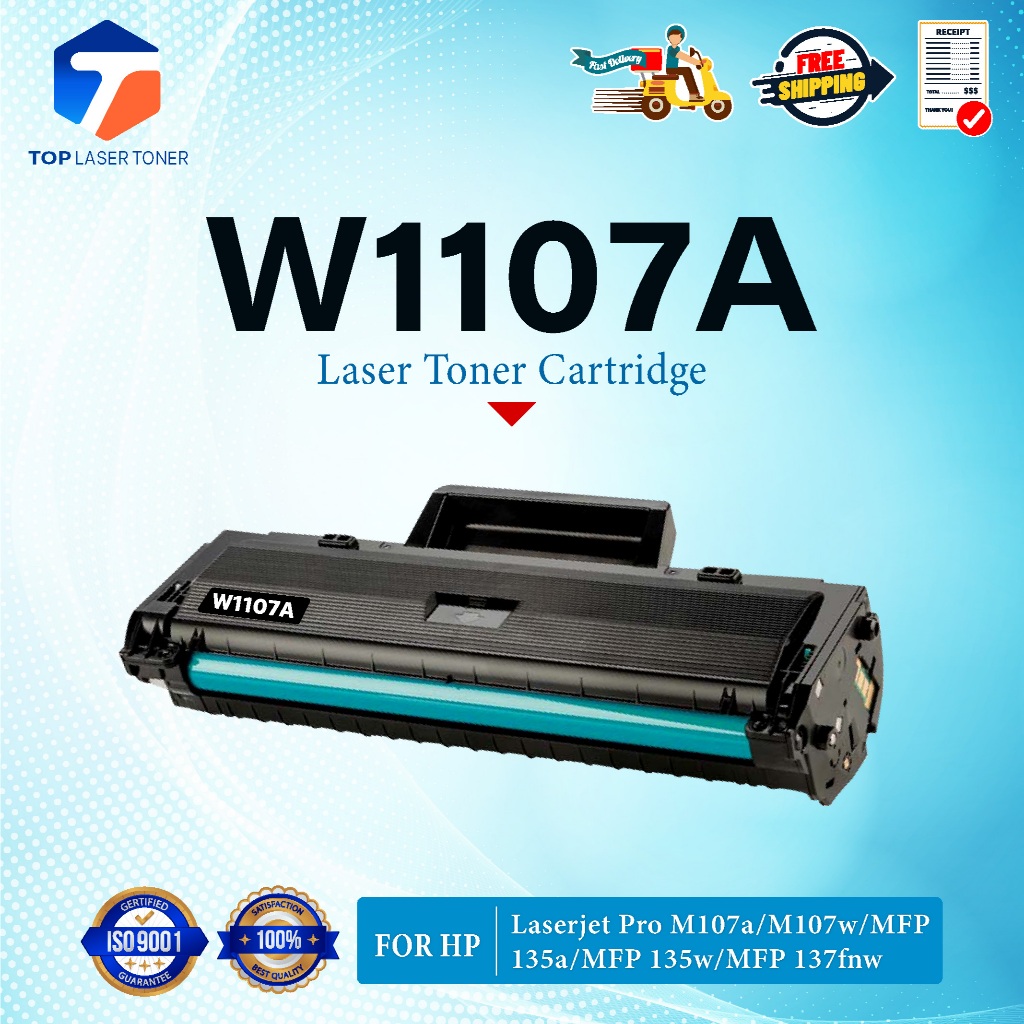 107A ตลับหมึกเทียบเท่า W1107A 1107 W1107 1107A FOR HP LaserJet 107A/107W MFP 135a/135w/135fnw/137fnw