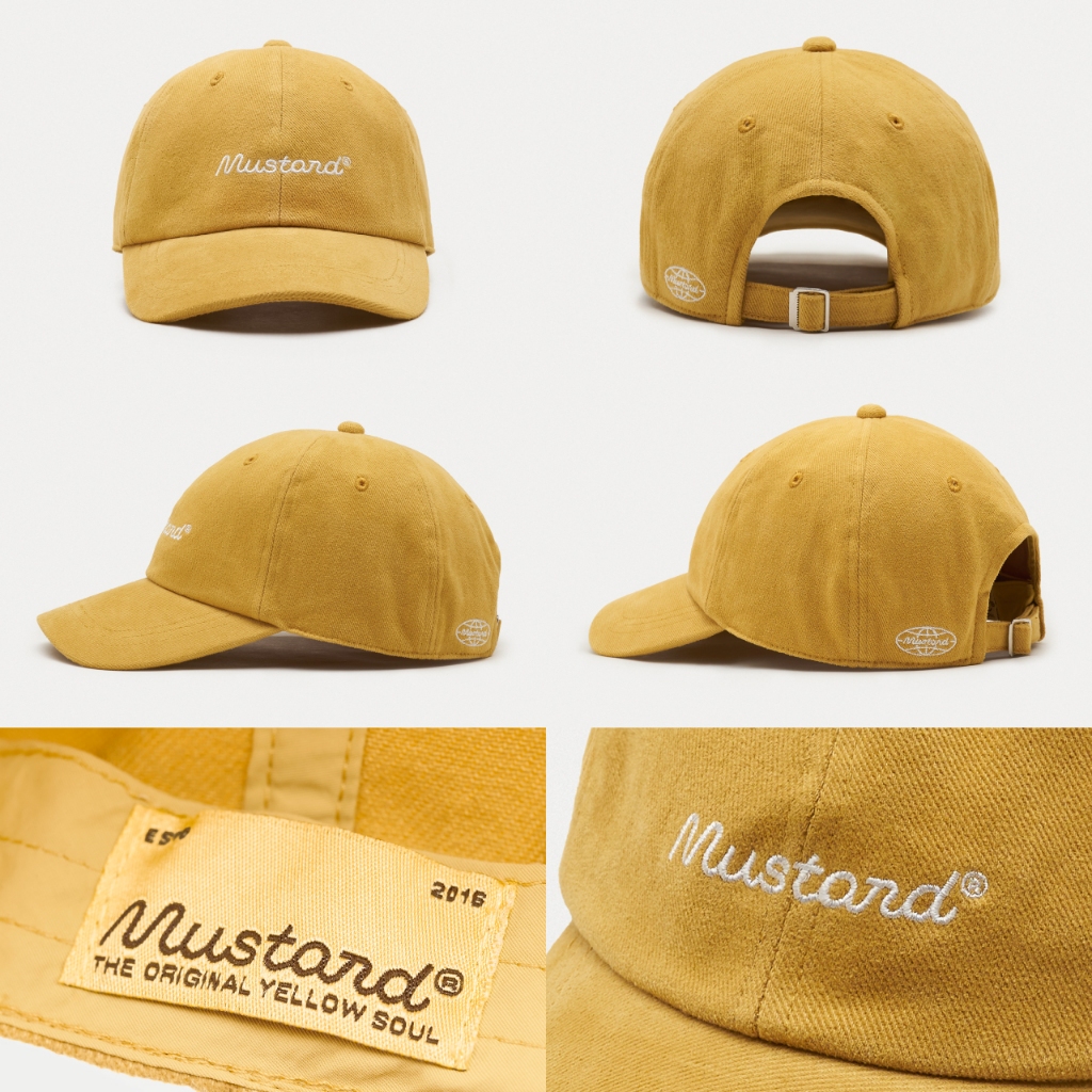 Mustard Logo Hat | หมวกแก๊ปปักโลโก้ ผ้าคอตตอน สัมผัสนุ่มพิเศษ (มีให้เลือก 5 สี) รูปที่ 3