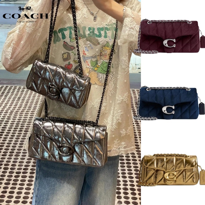 🔥 ของแท้ 100% 💖 COACH Quilted Tabby กระเป๋าสะพายข้าง-สะพายเฉียง สำหรับผู้หญิง