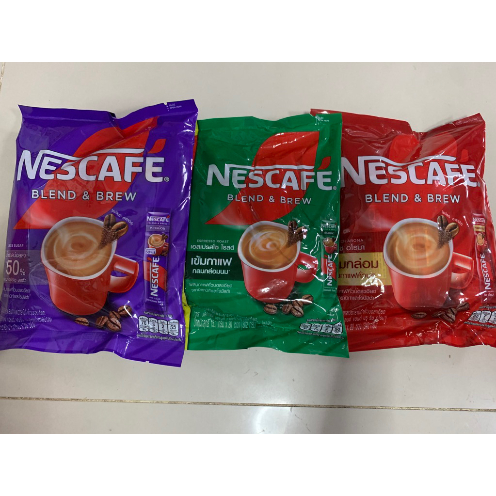 เนสกาแฟ 16,18,20 ซ. Nescafe Blend & Brew  มีหลายรสชาติ