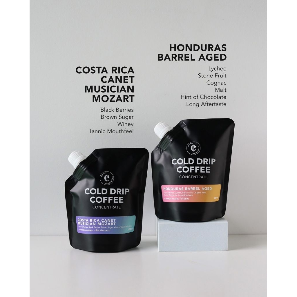 กาแฟ Costa Rica Cane Musician Mozart และ Honduras Barrel Aged กาแฟสกัดเย็นเข้มข้น ถุง200มล .ผสมได้5แก้ว