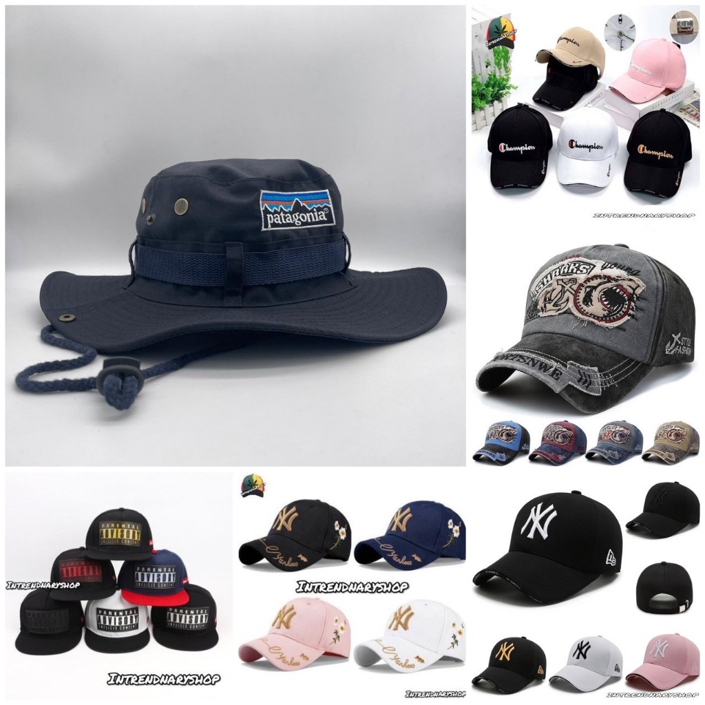 หมวกแฟชั่น Sale 2ใบ100 (มีตำหนิเล็กน้อย) ราคาถูก หมวกแก๊ป บัคเก็ต Cap Bucket Fashion