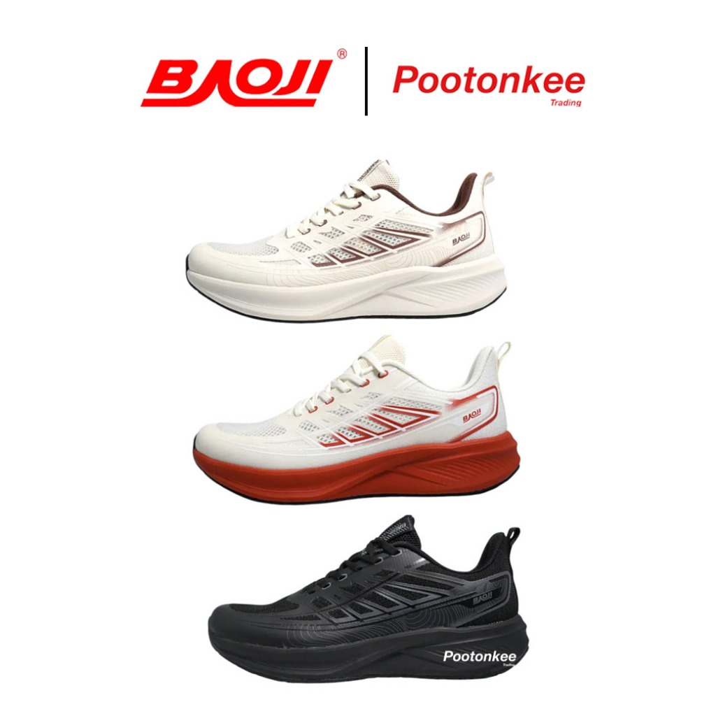 Baoji BJM 949 RUNNING  รองเท้าวิ่ง รองเท้าผ้าใบบาโอจิ รองเท้าผ้าใบผู้ชาย ผูกเชือก ไซส์ 41-45