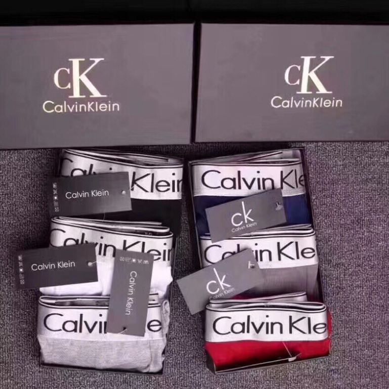 CALVIN KLEIN Printed waistband front-opening cotton low-rise straight-leg underwear for men, 3-piece