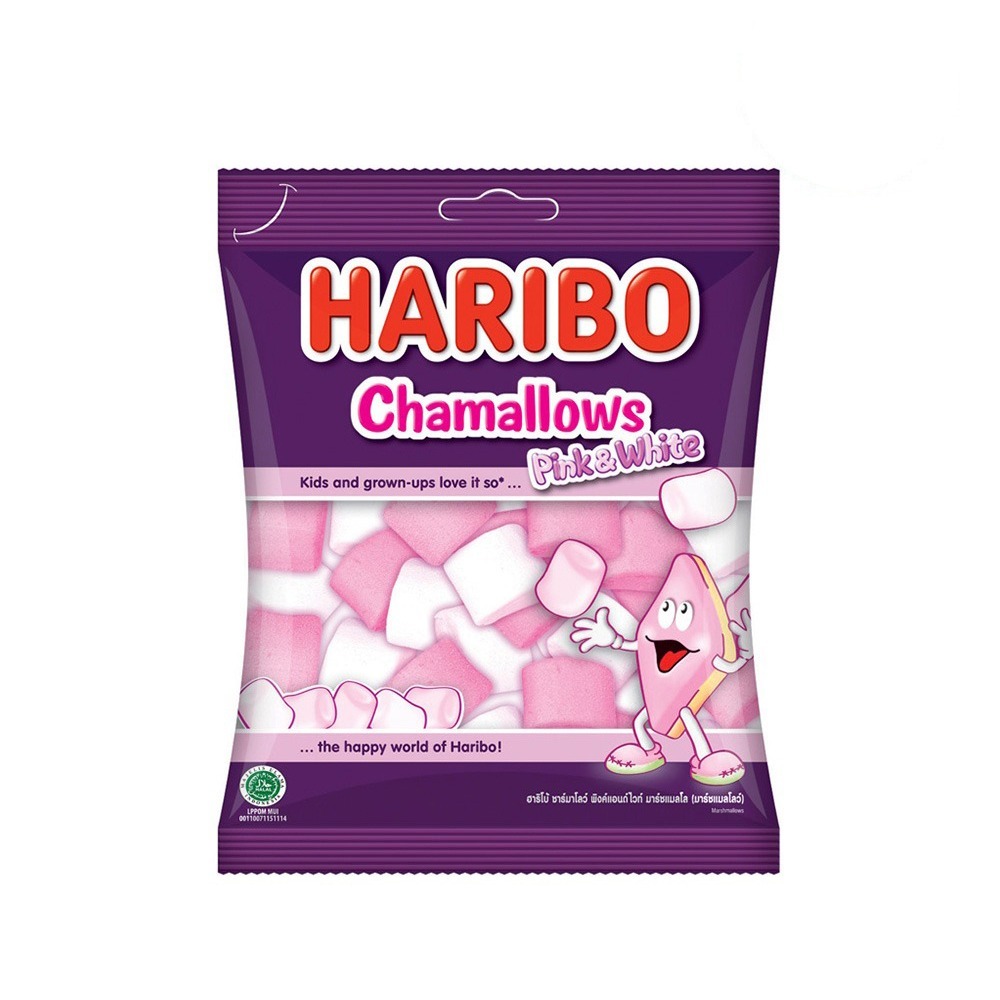 HARIBO Chamallows Pink & White Marshmallow 70g / 150g มาร์ชแมลโลว์ ฮาริโบ้ สีชมพูขาว ขนมหวานนำเข้า ขนมนุ่ม ราคา ถูกที่สุด ดีลบีเคเค แกลเลอรีภาพที่ 3