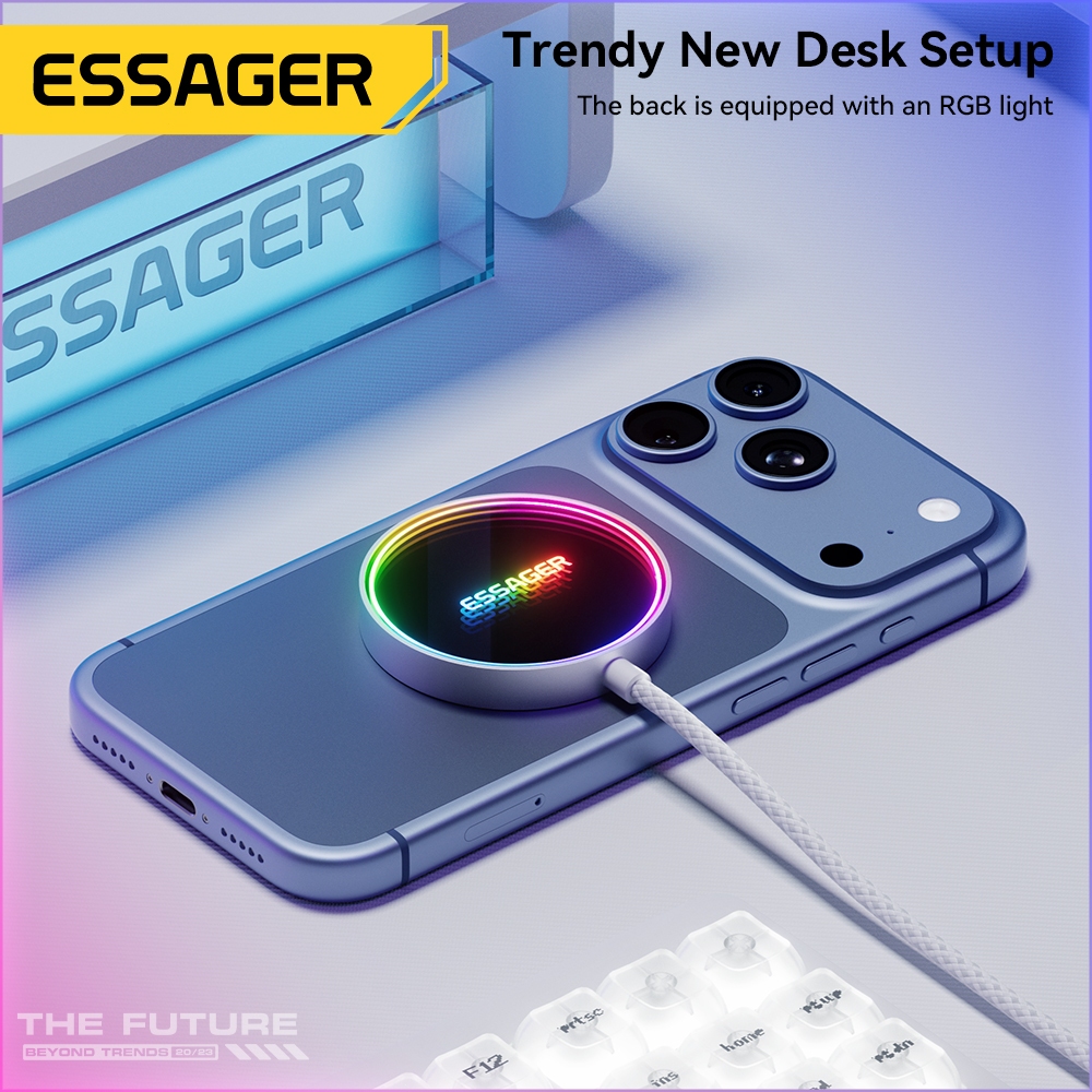 Essager 15W Magnetic Wireless Charger (พร้อมแผ่นแม่เหล็ก) รูปที่ 5
