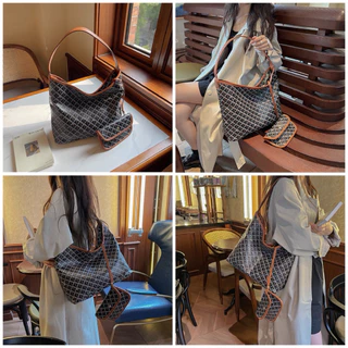 ✅พร้อมส่ง✅ กระเป๋าHobo bagขนาดใหญ่ หนังPUอย่างดี มีซิปใส่ของได้เยอะ