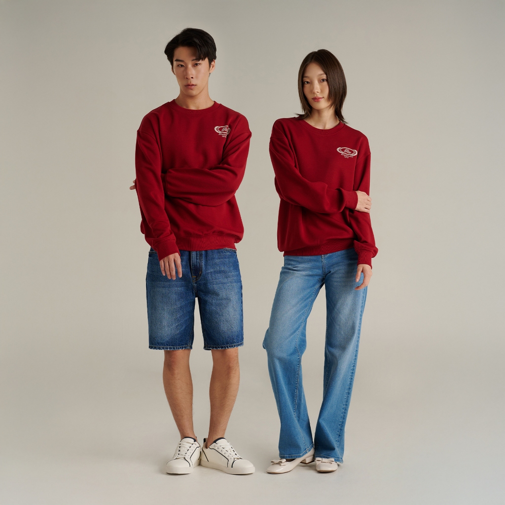 Mc JEANS เสื้อสเวตเตอร์ Unisex ทรงเรกูลาร์ (Regular) สีแดง MSWZ058