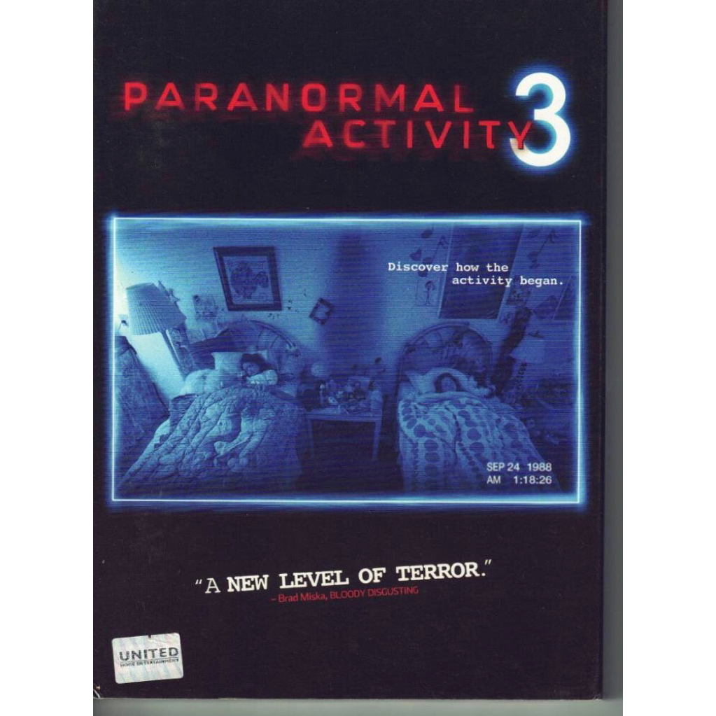 DVD Paranormal Activity 3 เรียลลิตี้ ขนหัวลุก 3 *มีพากษ์ไทย มีเคสสวมกล่อง*