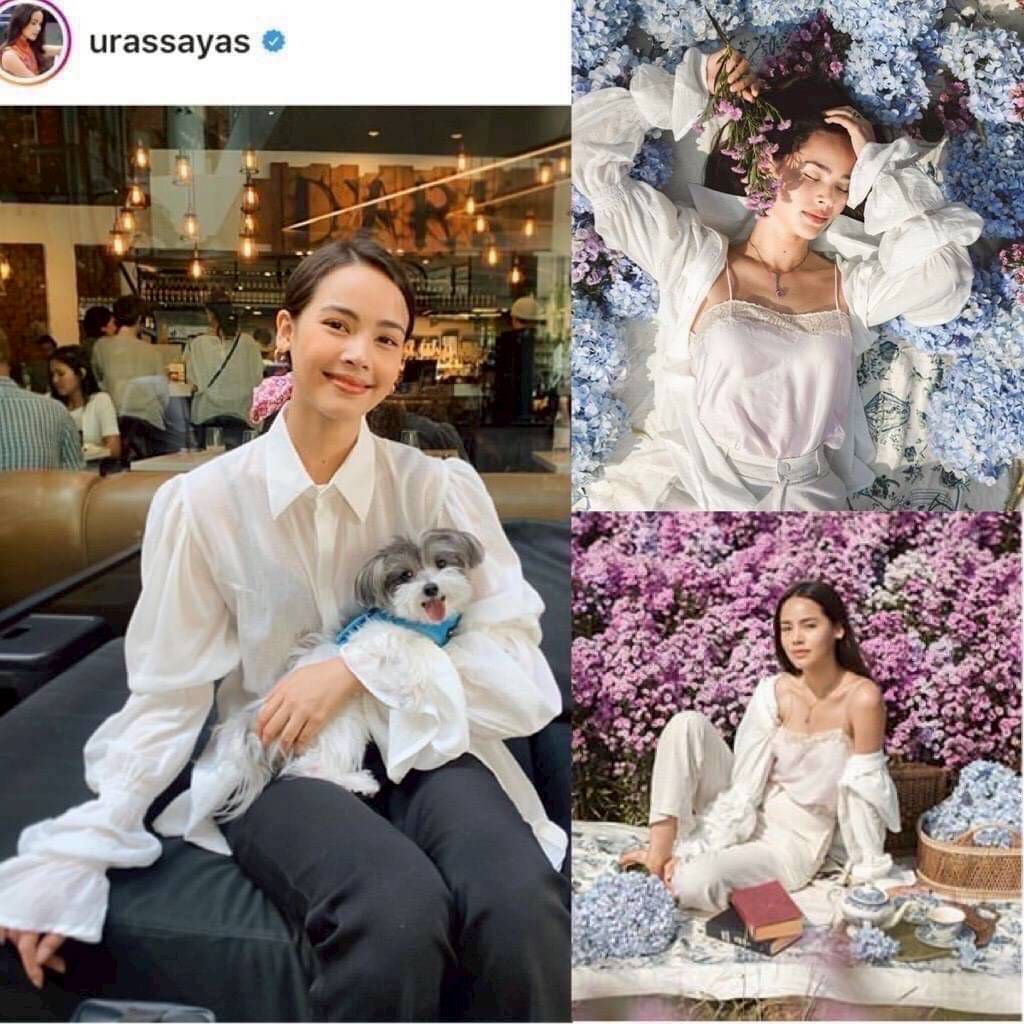 เสื้อเชิ้ตแขนยาว แบบญาญ่า แต่งแขนจั๊มบอลลูน สุดฮิต สีดำ สีขาว