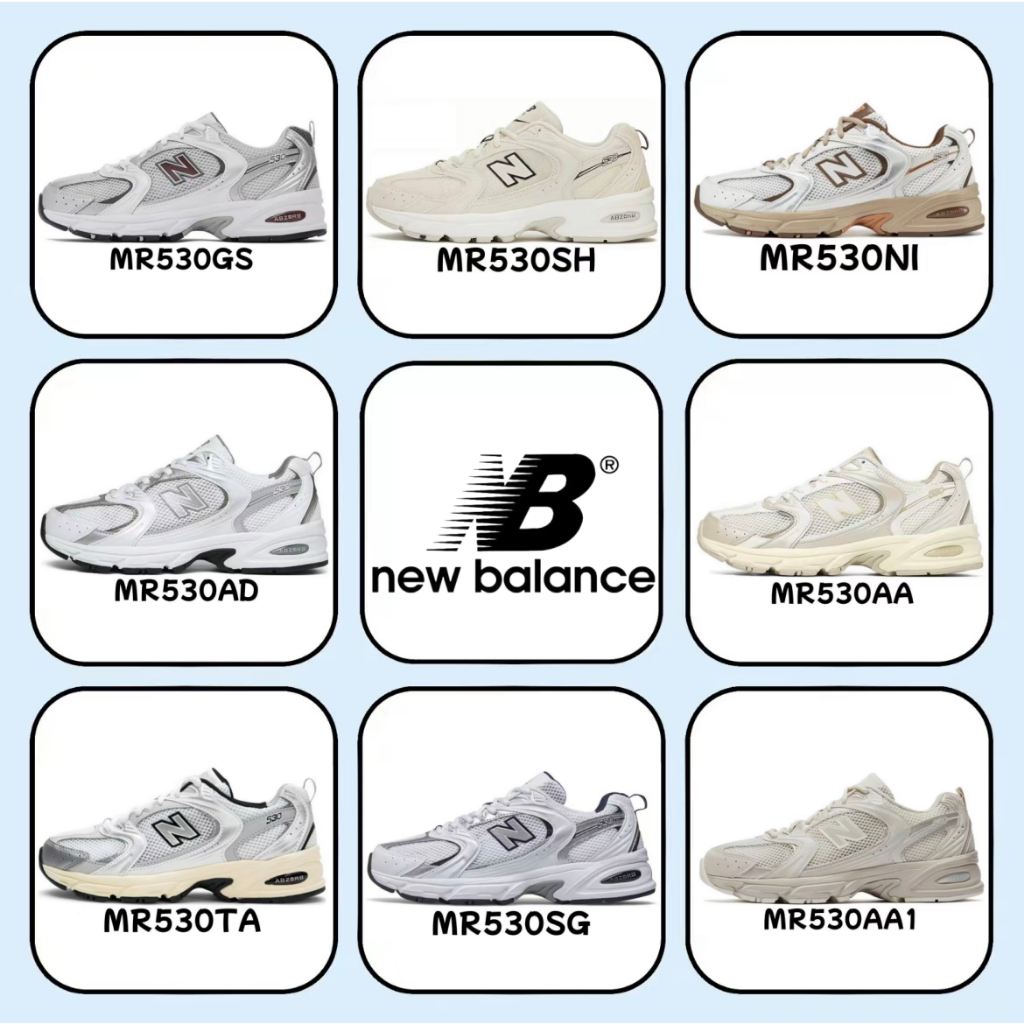 （ของแท้ 100 %）New Balance 530 MR530GS เหลือง/ขาว/เทา/เขียว/ดำ/แดง