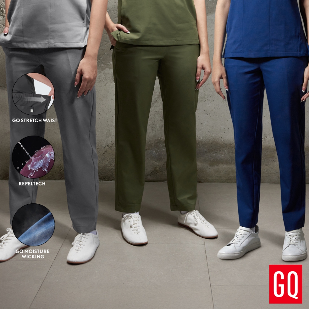 GQ Pro MED Women Pants Scrub Premium Collection- กางเกงสครับผู้หญิง ผ้าสะท้อนน้ำ ใส่สบาย ยับยาก ไม่อ