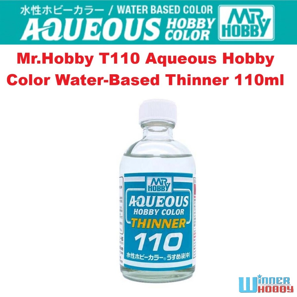 GSI Creos Mr Hobby T110 AQUEOUS Hobby Color Thinner 110ml ทินเนอร์สีอะคริลิค สีโมเดล Gundam Gunpla Plastic Scale Model