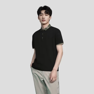 B&R เสื้อโปโลผู้ชาย Polo Shirt คอปกแขนสั้น สีตัดต่อ เท่ห์และเรียบง่าย เหมาะสำหรับธุรกิจผู้ใหญ่