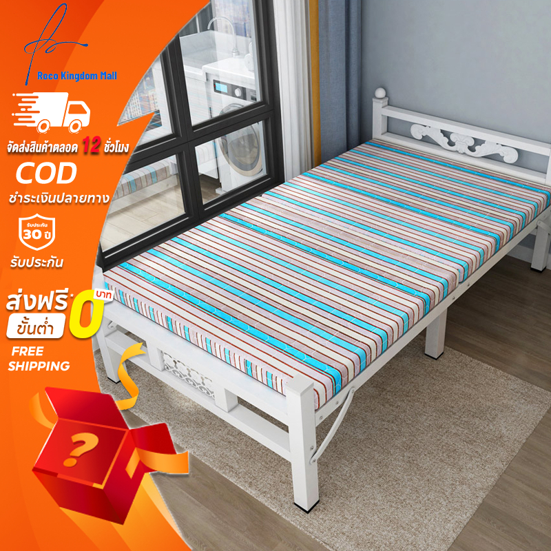 เตียงพับ Folding Bed เตียงเดี่ยว รับน้ำหนักได้ 200KG ไม่ใช้พื้นที่ ที่เก็บของแบบพับได้ พกพาสะดวก