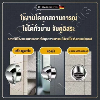 ข้นขึ้น🔥ฝาครอบช่องระบายอากาศ 4นิ้ว 6นิ้ว 8นิ้ว 10นิ้ว 12นิ้ว กันน้ำ กันแมลง กันลม ทนทานพร้อมตะแกรงกันแมลง ทนทาน!!