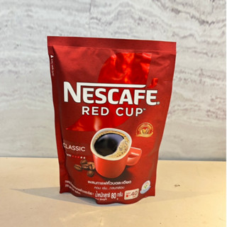 Nescafe red cup classic กาแฟสำเร็จรูปผสมกาแฟคั่วบดละเอียด นำ…