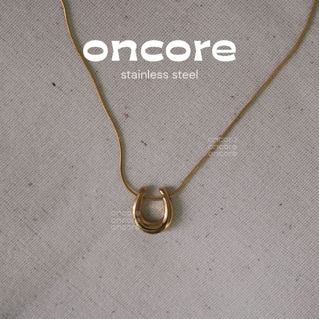 Oncore Official สร้อยสแตนเลส รุ่น Fortune ทนน้ำ ทนเหงื่อ สร้อยรูปเกือกม้า สัญลักษณ์ความโชคดี นำโชค (Nickel-safe)
