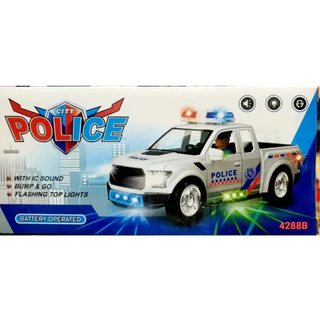 รถพยาบาลของเล่นเด็ก Ambulance ใส่ถ่านวิ่งชนถอย มีไฟมีเสียง เปิดประตูได้